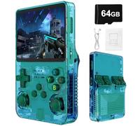 Console Di Gioco Portatile Retrò R36S-Display IPS Da 3,5 ", Batteria Da 3500mAh Da 21000 Giochi Classici, Mini Console Di Gioco Portatile Con Sistema Linux-Green||64G