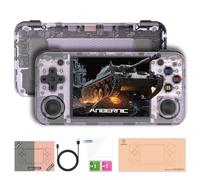 Console Di Gioco Portatile Retrò RG35XX-H, Sistema Operativo Linux A Schermo IPS Da 3,5 Pollici Con Lettore Video Tascabile A Batteria 3300mAh Giochi 10000 + Console Di Videogiochi Retrò-Purple||64G
