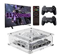Console di gioco retrò con memoria da 256 GB, oltre 117.000 giochi integrati, 2 controller wireless, compatibile con PS1/PSP/MAME, per uscita TV HD/AV 4K