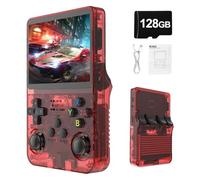 Console di gioco retrò R36S con oltre 30000 giochi precaricati, schermo IPS da 3,5 pollici, sistema operativo Linux, scheda TF da 128 GB, batteria da 3500 mAh, regalo portatile