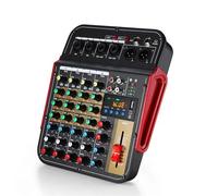 Console di missaggio a 6 canali Mixer audio Audio for conferenze esterne USB Scheda processore riverbero compatibile Artisti e Band