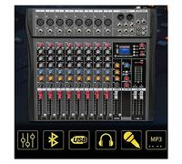 Console di missaggio a 8 canali, registratore Bluetooth e MP3 Mixer audio stereo dedicato Console di missaggio USB digitale, console di missaggio audio professionale a bassissimo rumore for palcosceni
