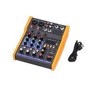 Console di Missaggio, Console di Missaggio Audio Professionale a 4 Canali USB Bluetooth Mixer Stereo per Musica Mixer Audio Stereo Riduzione Intelligente del Rumore per Karaoke Home KTV Studio Music