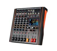 Console Di Missaggio Muto Mixer A 6 Canali Controller Audio Bluetooth 48V Effetto MP3 Tavolo Audio Stereo Spettacolo Teatrale DJ