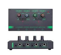 Console DJ, 4/6 canali amplificatore for cuffie mini splitter for cuffie portatile mixer audio stereo a bassissimo rumore for monitor da studio di registrazione(4 Channels)