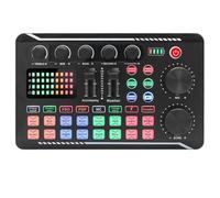 Console DJ, Attrezzatura DJ Microfono Scheda audio Console Kit scheda audio da studio Cavo Telefono Mixing Computer Mixer vocale dal vivo Scheda audio F998(Only Sound Card)
