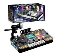 Console Dj,Console Dj Bambini,Mixer Dj Bambini,Stazione Dj Portatile,Stazione Dj Portatile,Bluetooth Con Microfono Regolabile,Effetto Di Luce Gradiente,Adatto a Bambini Dai 6 Ai 12 Anni e Principianti