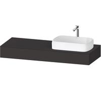Console Duravit Collection One, 1400x550x170mm, avec découpe à droite, QA4804080800000, QA4804080800000, Colorazione: grafite supermatt