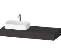 Console Duravit Collection One, 1400x550x170mm, avec découpe à gauche, QA4803080800000, QA4803080800000, Colorazione: grafite supermatt