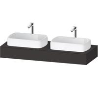 Console Duravit Collection One, 1400x550x170mm, découpe à gauche et à droite, QA4805080800000, QA4805080800000, Colorazione: grafite supermatt