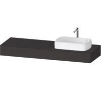 Console Duravit Collection One, 1600x550x170mm, avec découpe à droite, QA4807080800000, QA4807080800000, Colorazione: grafite supermatt