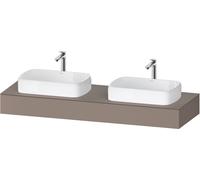Console Duravit Collection One, 1600x550x170mm, découpe à gauche et à droite, QA4808043430000, QA4808043430000, Colorazione: Basalto opaco