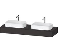 Console Duravit Collection One, 1600x550x170mm, découpe à gauche et à droite, QA4808080800000, QA4808080800000, Colorazione: grafite supermatt