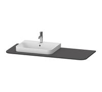 Console Duravit Happy D.2 Plus, 1300x550 mm, 1 découpe à gauche, pour meuble sous-lavabo HP4942, HP4962, HP4972, HP031KL8080, HP031KL8080, Colorazione: Decoro grafite super opaco