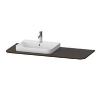 Console Duravit Happy D.2 Plus, 1300x550 mm, 1 découpe à gauche, pour meuble sous-lavabo HP4942, HP4962, HP4972, HP031KL6969, HP031KL6969, Colorazione: Noce spazzolato Impiallacciatura in vero legno