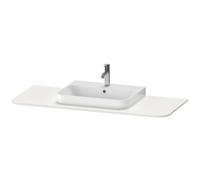 Console Duravit Happy D.2 Plus, 1300x550 mm, 1 découpe au centre, pour meuble sous-lavabo HP4942, HP4962, HP4972, HP031KM3939, HP031KM3939, Colorazione: Nordic White laccato opaco seta bianco nordico