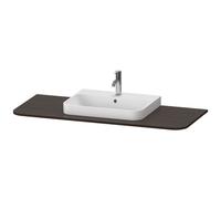 Console Duravit Happy D.2 Plus, 1300x550 mm, 1 découpe au centre, pour meuble sous-lavabo HP4942, HP4962, HP4972, HP031KM6969, HP031KM6969, Colorazione: Noce spazzolato Impiallacciatura in vero legno