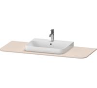 Console Duravit Happy D.2 Plus, 1300x550 mm, 1 découpe au centre, pour meuble sous-lavabo HP4942, HP4962, HP4972, HP031KM8383, HP031KM8383, Colorazione: Decoro Taupe Supermatt