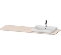 Console Duravit Happy D.2 Plus, 1600x550 mm, 1 découpe à droite, pour meuble sous-lavabo HP4944, HP4963, HP4973, HP031HR8383, HP031HR8383, Colorazione: Decoro Taupe Supermatt