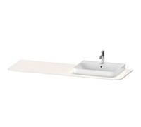 Console Duravit Happy D.2 Plus, 1600x550 mm, 1 découpe à droite, pour meuble sous-lavabo HP4944, HP4963, HP4973, HP031HR2222, HP031HR2222, Colorazione: Decoro bianco lucido