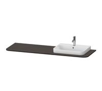 Console Duravit Happy D.2 Plus, 1600x550 mm, 1 découpe à droite, pour meuble sous-lavabo HP4944, HP4963, HP4973, HP031HR6969, HP031HR6969, Colorazione: Noce spazzolato Impiallacciatura in vero legno