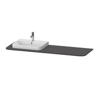 Console Duravit Happy D.2 Plus, 1600x550 mm, 1 découpe à gauche, pour meuble sous-lavabo HP4944, HP4963, HP4973, HP031HL8080, HP031HL8080, Colorazione: Decoro grafite super opaco