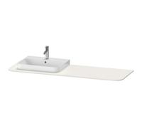 Console Duravit Happy D.2 Plus, 1600x550 mm, 1 découpe à gauche, pour meuble sous-lavabo HP4944, HP4963, HP4973, HP031HL3939, HP031HL3939, Colorazione: Nordic White laccato opaco seta bianco nordico