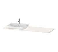 Console Duravit Happy D.2 Plus, 1600x550 mm, 1 découpe à gauche, pour meuble sous-lavabo HP4944, HP4963, HP4973, HP031HL2222, HP031HL2222, Colorazione: Decoro bianco lucido