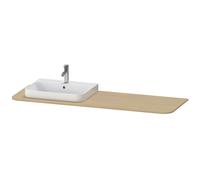 Console Duravit Happy D.2 Plus, 1600x550 mm, 1 découpe à gauche, pour meuble sous-lavabo HP4944, HP4963, HP4973, HP031HL7171, HP031HL7171, Colorazione: Rovere mediterraneo impiallacciato in vero legno