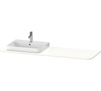 Console Duravit Happy D.2 Plus, 1600x550 mm, 1 découpe à gauche, pour meuble sous-lavabo HP4944, HP4963, HP4973, HP031HL3636, HP031HL3636, Colorazione: Laccato bianco seta opaco