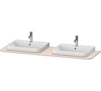 Console Duravit Happy D.2 Plus, 1600x550 mm, 2 découpes, pour meuble sous-lavabo HP4946B, HP4964B, HP4974B, HP032HB8383, HP032HB8383, Colorazione: Decoro Taupe Supermatt