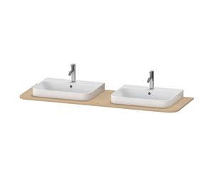 Console Duravit Happy D.2 Plus, 1600x550 mm, 2 découpes, pour meuble sous-lavabo HP4946B, HP4964B, HP4974B, HP032HB7171, HP032HB7171, Colorazione: Rovere mediterraneo impiallacciato in vero legno