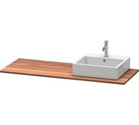Console en bois massif Duravit XSquare, 1 découpe à droite, 1400x20x550mm, XS061GR7777, XS061GR7777