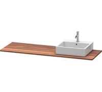Console en bois massif Duravit XSquare, 1 découpe à droite, 1600x20x550mm, XS061HR7777, XS061HR7777