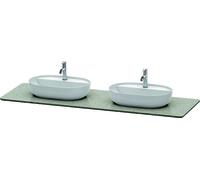 Console en pierre de quartz Duravit Luv, largeur 1783mm, adaptée au meuble sous-lavabo LU9562, LU9567, LU9467B3333, LU9467B3333, Colorazione: Struttura Grigio