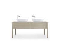 Console en pierre de quartz Duravit Luv, largeur 1783mm, adaptée au meuble sous-lavabo LU9562, LU9567, LU9467B1717, LU9467B1717, Colorazione: Struttura bianca