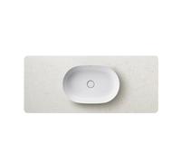 Console en pierre de quartz Duravit Luv LU9466, largeur 1388mm, adaptée au meuble sous-lavabo LU9561, LU9566, LU946601717, LU946601717, Colorazione: Struttura bianca