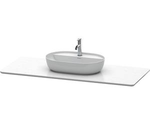 Console en pierre de quartz Duravit Luv LU9466, largeur 1388mm, adaptée au meuble sous-lavabo LU9561, LU9566, LU946601717, LU946601717, Colorazione: Struttura bianca