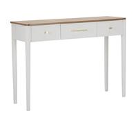 Console Fissa Matera 107x80x37 cm in Legno MDF e Ferro Bianco/Marrone