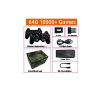 Console Gioco Retro TV con 64GB 10000+ Giochi, 9 Emulatori, 2 Controller Wireless 2.4G, Uscita HDMI 4K