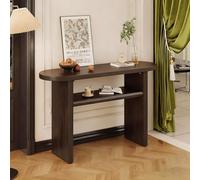 Console Ingresso Legno Massello Doppio Piano Portaoggetti Angoli Arrotondati Mobile Entrata Ingresso con Piedini Regolabili Adatto per Ingressi, Soggiorni e Uffici(C,100 * 25 * 80cm)