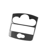 Console Interna Pannello Per Clio 2006-2012 Adesivo Protettivo Fibra Di Carbonio Pannello CD AC Console Centrale Auto(Black)