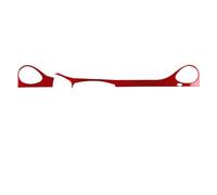 Console Interna Pannello Per Clio 2006-2012 Adesivo Vera Fibra Carbonio Morbida Console Centrale Auto Finitura AC(For LHD Red Carbon)
