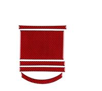 Console Interna Pannello Per Seat Per Ibiza 2003-2008 Adesivo Vera Fibra Carbonio Morbida Guida Sinistra Destra Cambio Manuale Pannello Console Centrale(Red Carbon)