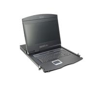 Console Modulare Con Schermo 19 Con Switch 8 Porte Per Installazione In Armadi Rack Tastiera Italiana