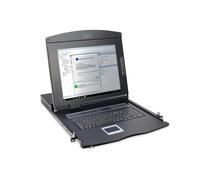 Console Modulare Con Schermo Tft Da 17 (432 Cm) 1 Porta Kvm E Touchpad Tastiera Italiana