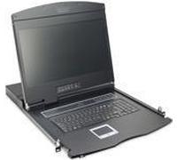 Console modulare DIGITUS con KVM 19-Z TFT a 1 porta e tastiera DE touchpad nera