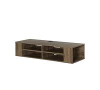 Console multimediale da 122 cm con finitura in rovere invecchiato