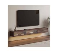 Console multimediale mobile TV mobile mobile mobile TV da parete 55,1/70,8" con ante scorrevoli in vetro e cassetto, moderno centro di intrattenimento galleggiante in noce for sub TV Centro di