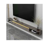 Console multimediale Mobile TV sospeso a parete, mensola moderna sotto la TV con anta ribaltabile e ripiano aperto, mobile console for centro intrattenimento con spazio for riporre oggetti, for soggio